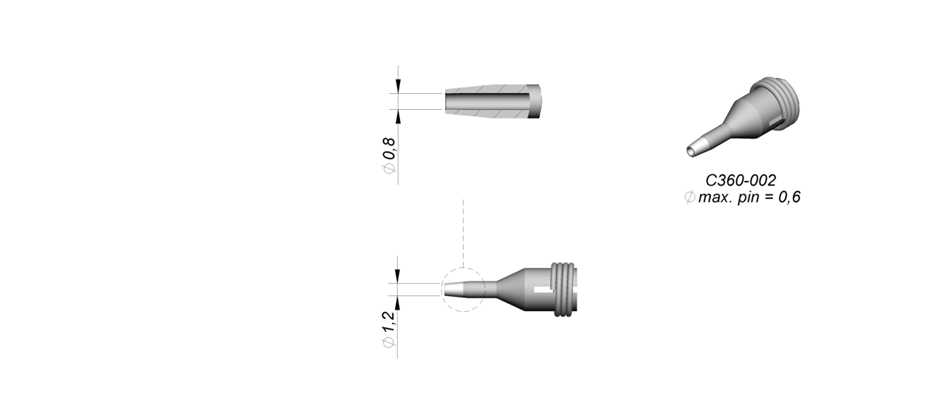 C360002 - Tip for DS360 microdesoldering iron